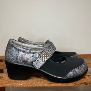 Algeria Maya Ice Ice Baby Black Leather Mary Jane Clogs Women’s 7.5